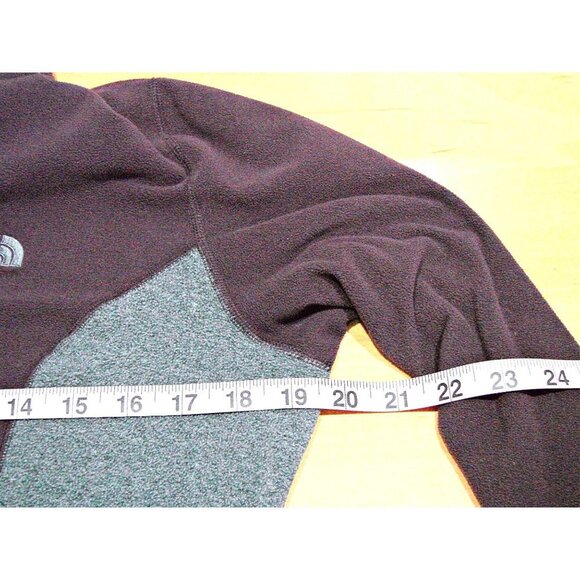 Womens The North Face 1/4 Zip Fleece Pullover Jacket Lightweight Burgundy Gray M - Picture 10 of 12